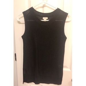 Black sleeveless sweater